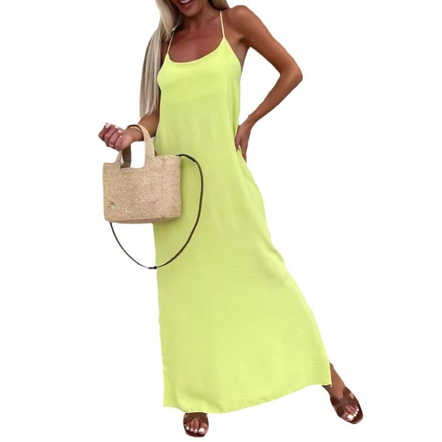 Robe Longue à Bretelles Amples – Style Décontracté d’Été | Ravelux