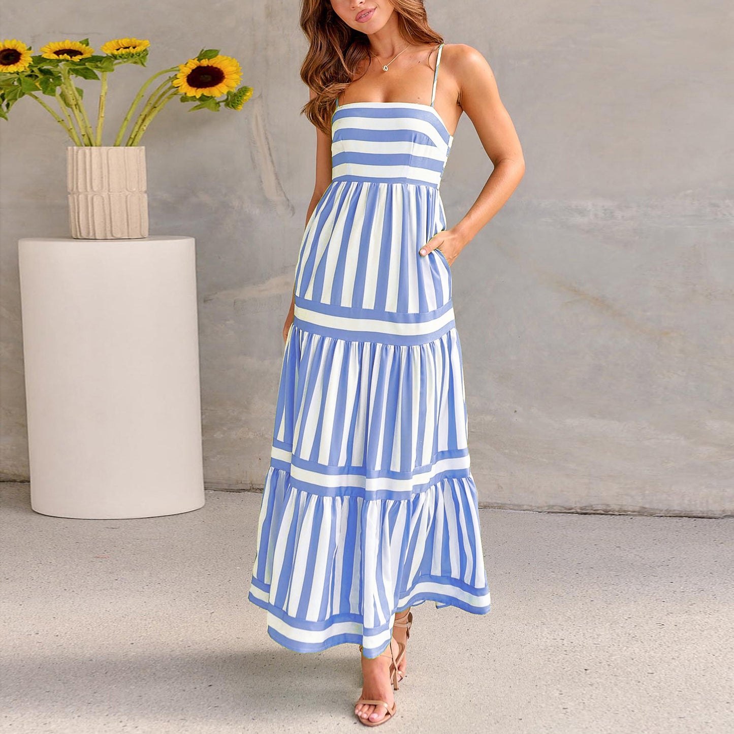 Robe Longue Rayée | Élégance d’Été | Ravelux