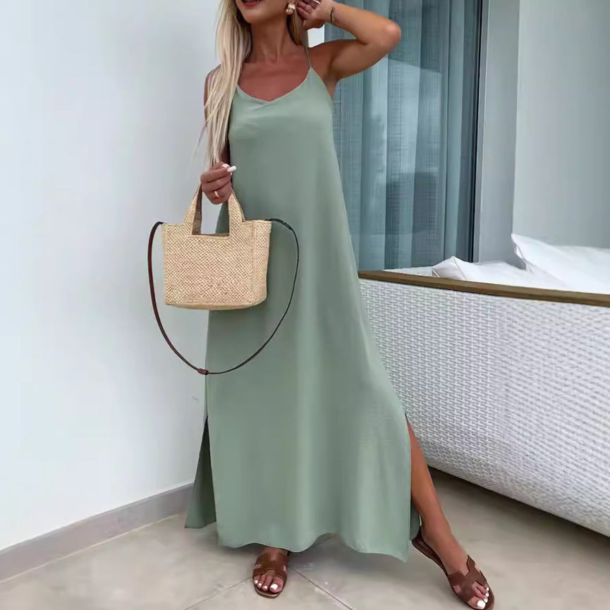 Robe Longue à Bretelles Amples – Style Décontracté d’Été | Ravelux
