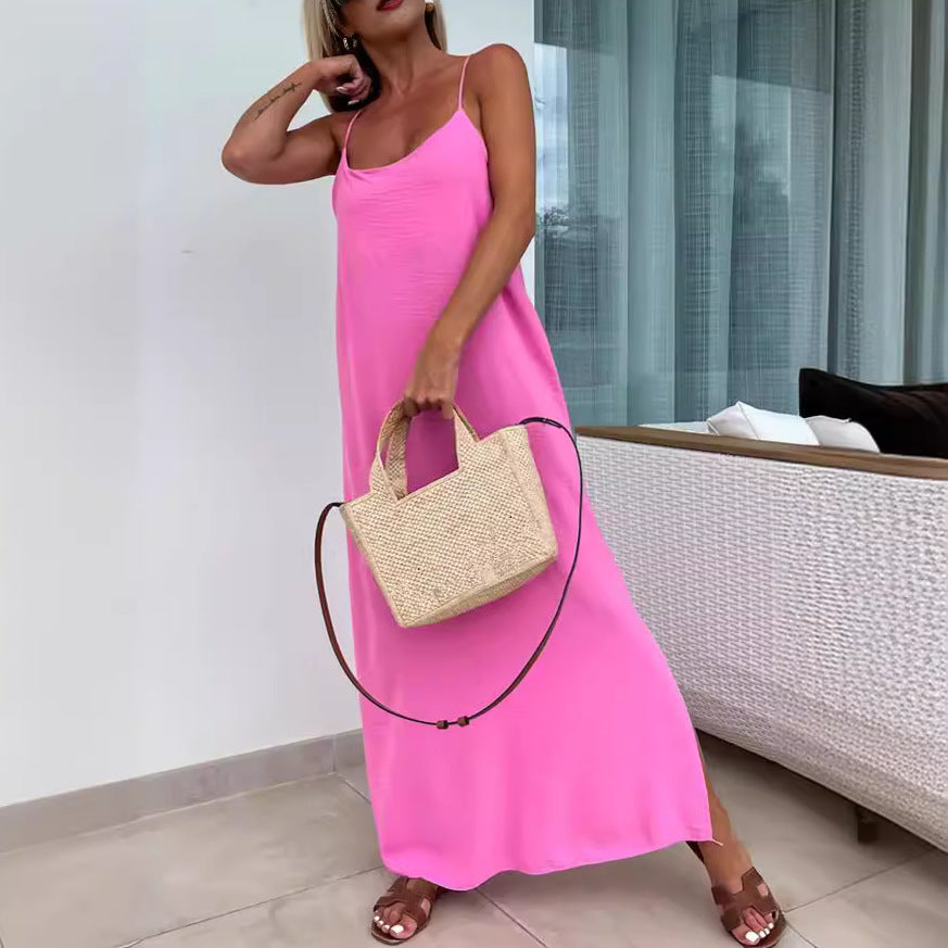 Robe Longue à Bretelles Amples – Style Décontracté d’Été | Ravelux