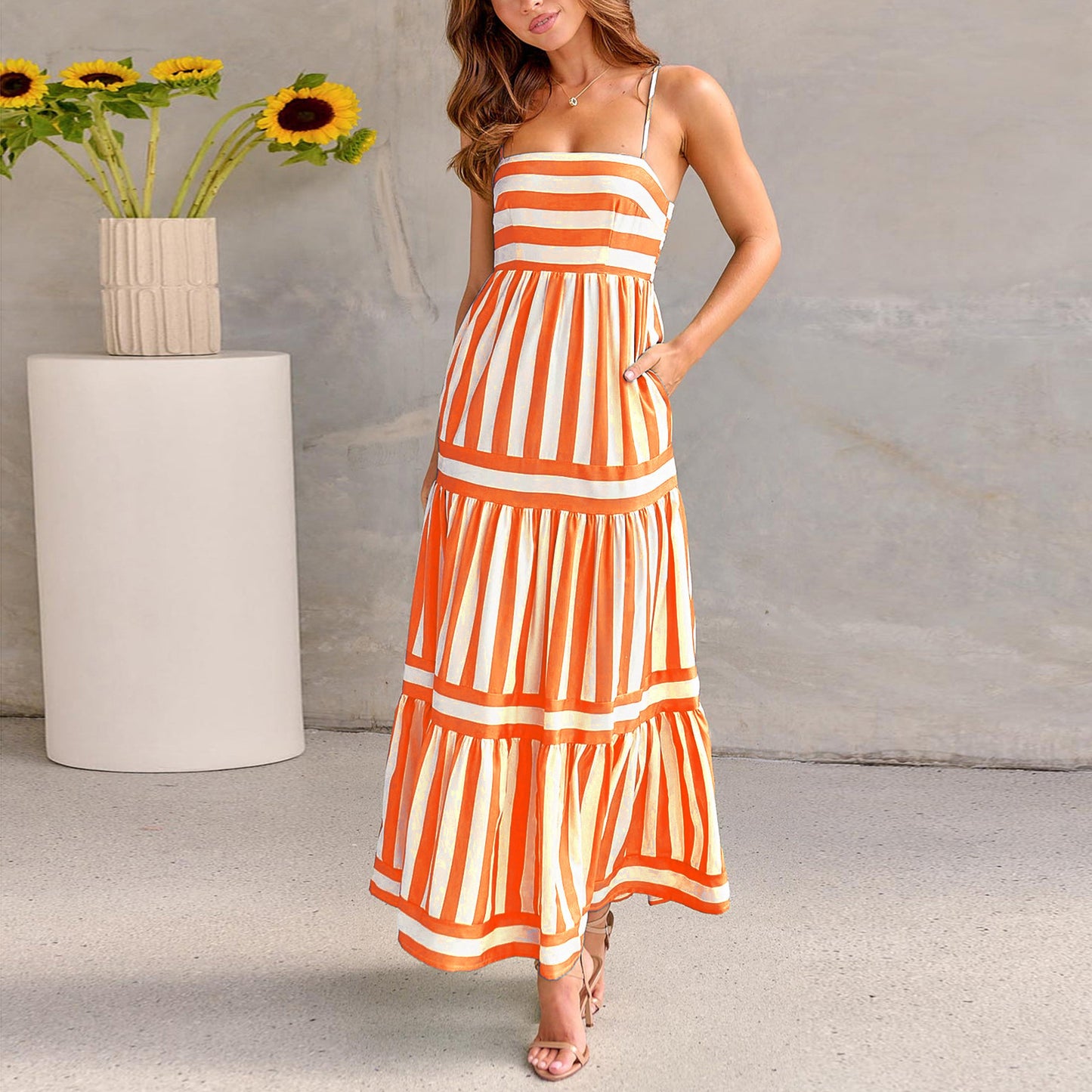 Robe Longue Rayée | Élégance d’Été | Ravelux