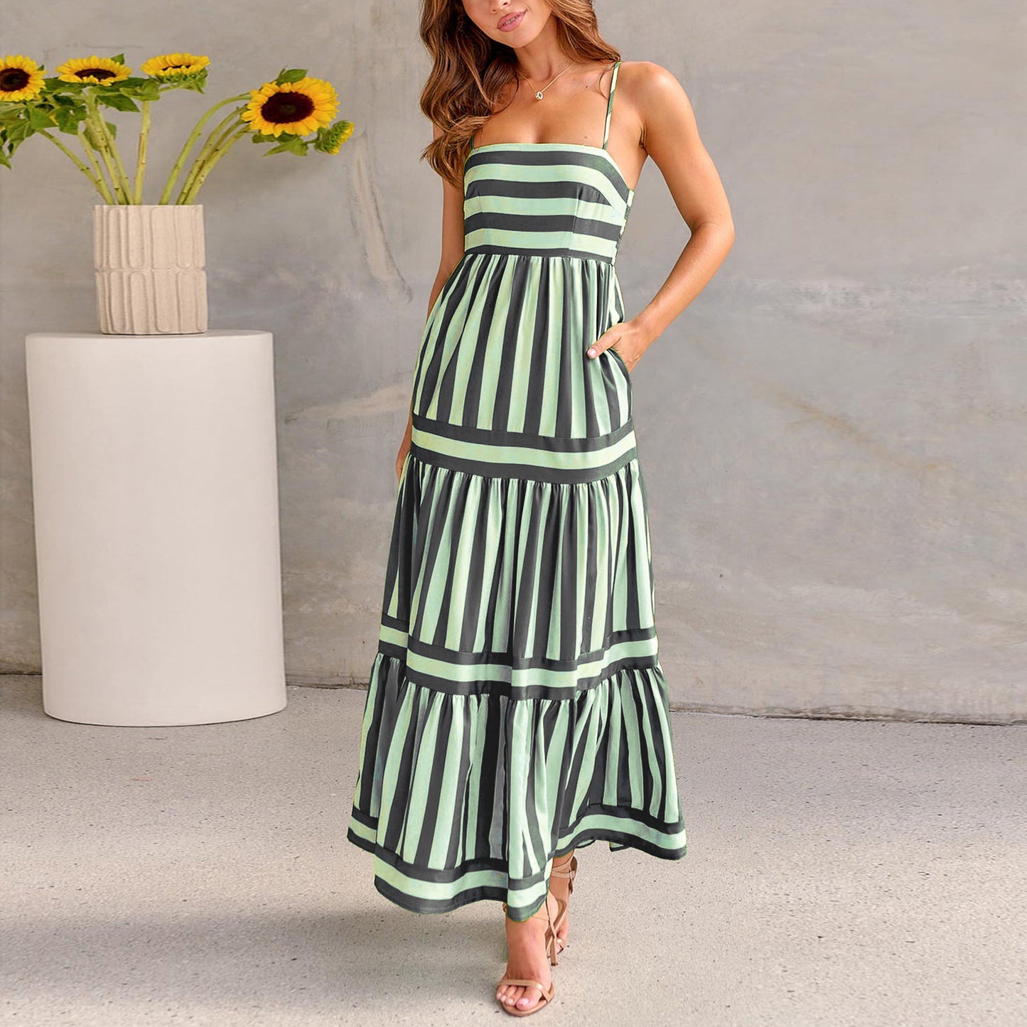 Robe Longue Rayée | Élégance d’Été | Ravelux