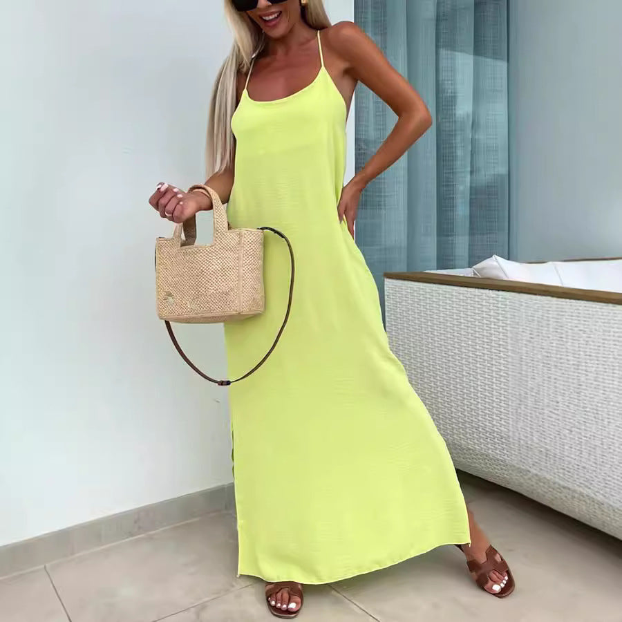 Robe Longue à Bretelles Amples – Style Décontracté d’Été | Ravelux