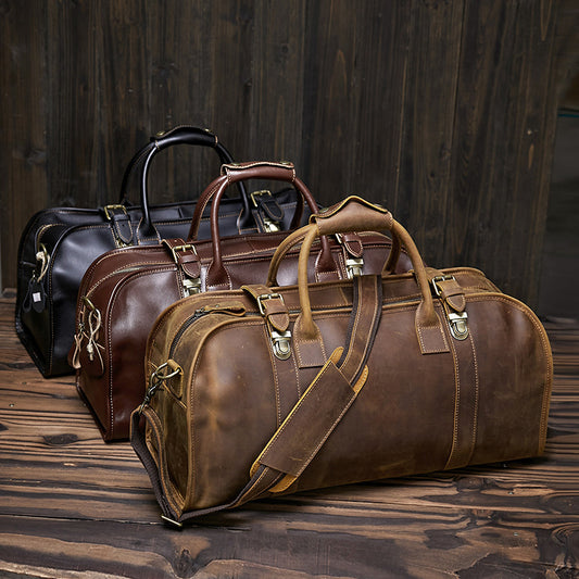 Sac Vintage de Voyage en Cuir Européen et Américain – Portable & Élégant | Ravelux