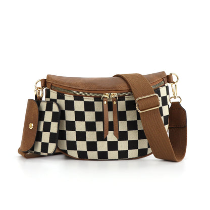 Sac Bandoulière Coquillage à Carreaux – Style Tendance & Pratique | Ravelux