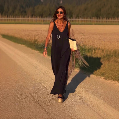 Robe Tendance Sexy à Bretelles et Décolleté en V | RAVELUX